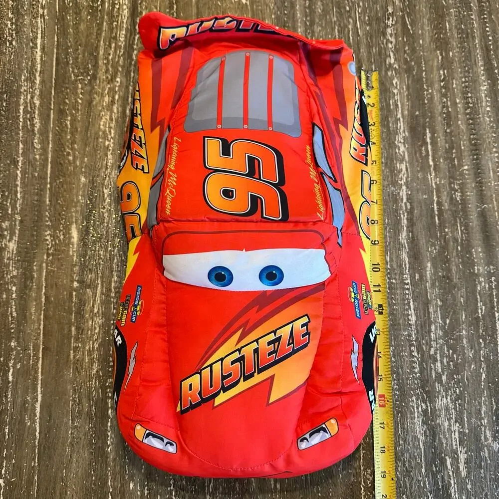 Cars Lightning McQueen Transforming Plush Pillow Disney Pixar Hudson Hornet